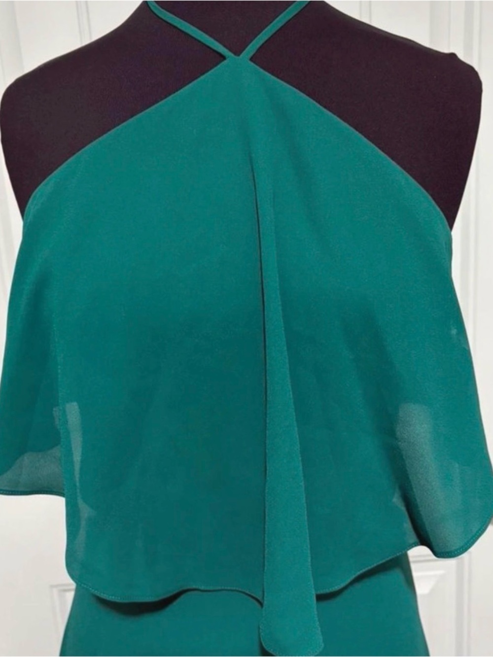 Gianni Bini Teal Backless Halter Maxi Dress - Picture 3 of 6